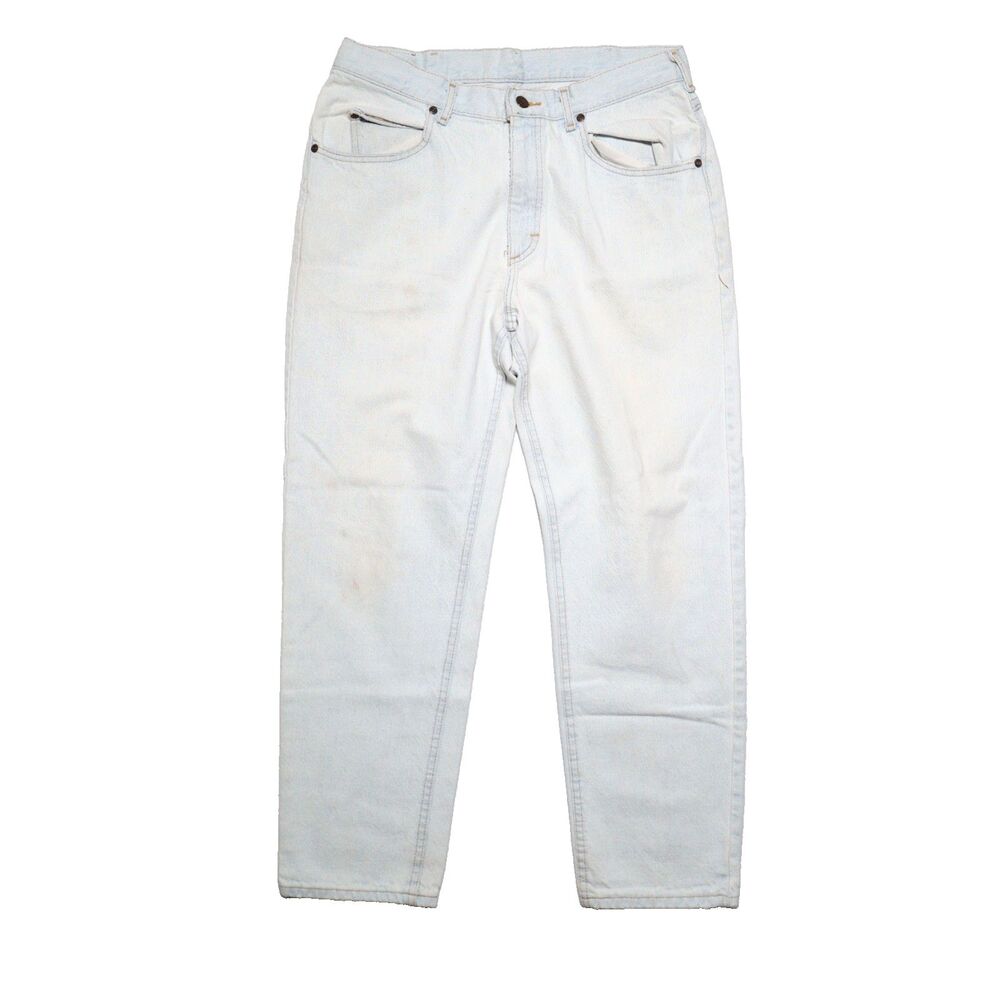 Vintage LEE Pants Jeans Men 34x30 Light Blue Wash USA 80s 90s‎ Cotton Tapered